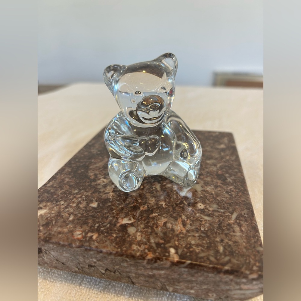 Jonal full Lead Crystal Bear with Heart West Germany